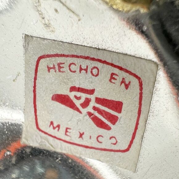 Vintage Mexico Holiday Christmas Wreath Bow Brooch Pin Pendant โจ - Picture 7 of 9